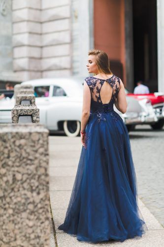 rent wedding dress blue unique