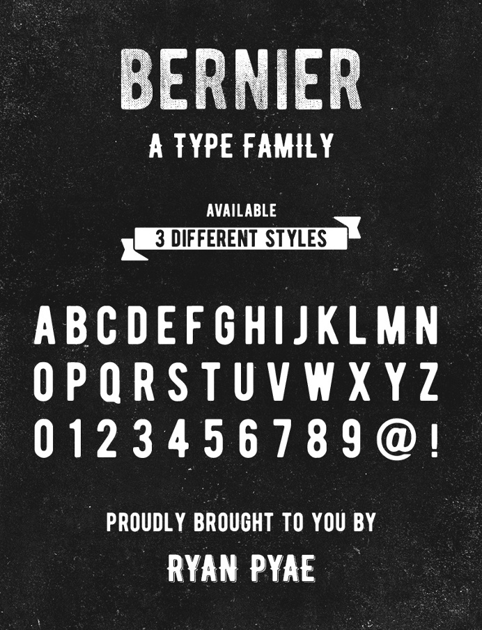 Bernier | Ryan Pyae #typeface