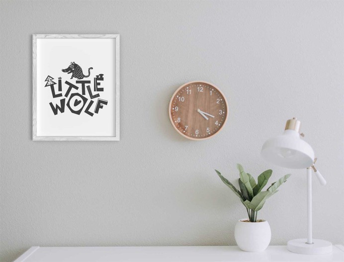 Little Wolf Kids Scandinavian Wall Art 1