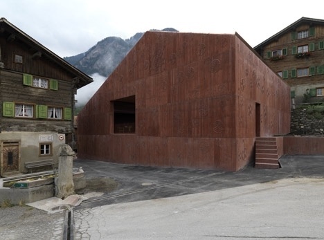 Dezeen » Blog Archive » Atelier Bardill by Valerio Olgiati #architecture