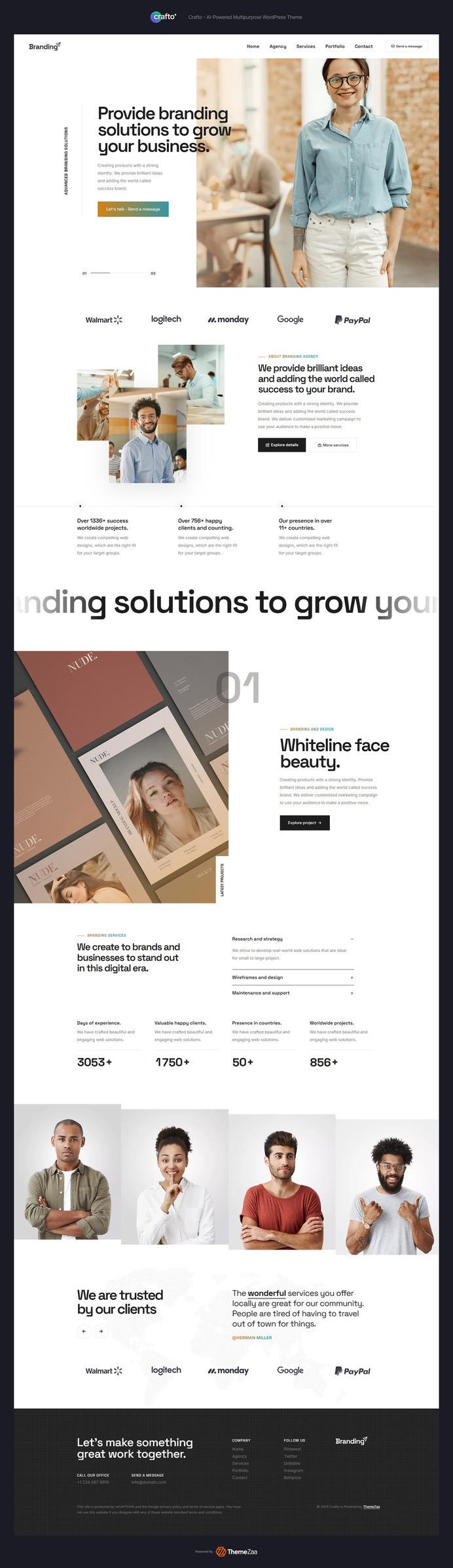 Elevate Your Creative Identity with the #Crafto #Branding #Agency #WordPress #Theme

Bold. Modern. Unforgettable. The Crafto WordPress theme for Branding Agencies is where creative freedom meets pixel-perfect design. Packed with stunning layouts, smooth animations, and vibrant typography, it's tailored for agencies that thrive on originality. Whether you're showcasing bold portfolios or launching campaigns that turn heads, Crafto helps you build a magnetic digital presence with ease. Fully customizable and lightning-fast, this theme turns your vision into a compelling brand story. Let your creativity shine - Crafto makes it iconic.
