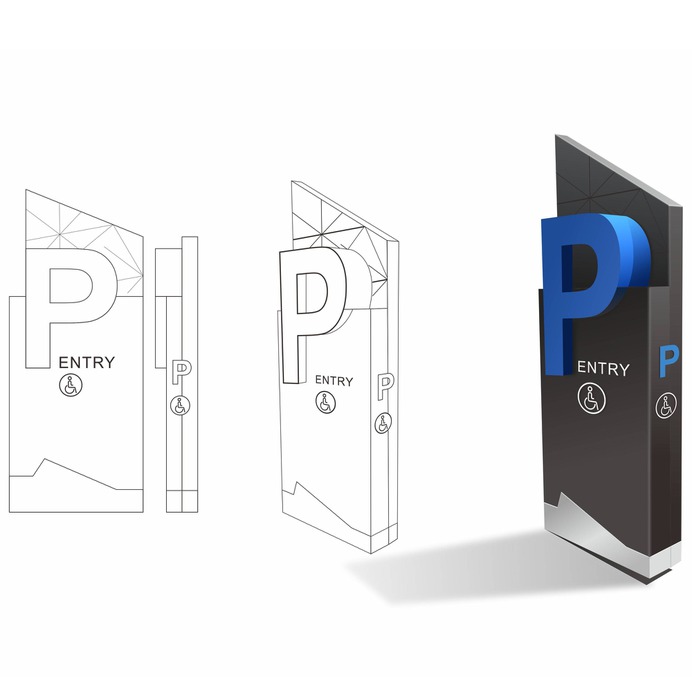 Wayfinding | Signage | Sign | Design | 停车场环境导视牌