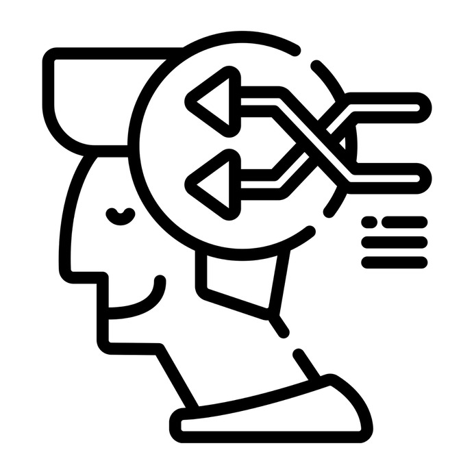 See more icon inspiration related to brain, smart, process, user, head, brain process, healthcare and medical, psychology, thinking and arrows on Flaticon.