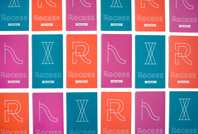 Recess D.U.M.B.O (a playspace in brooklyn) #identity #logo #kids #businesscards #mgmt