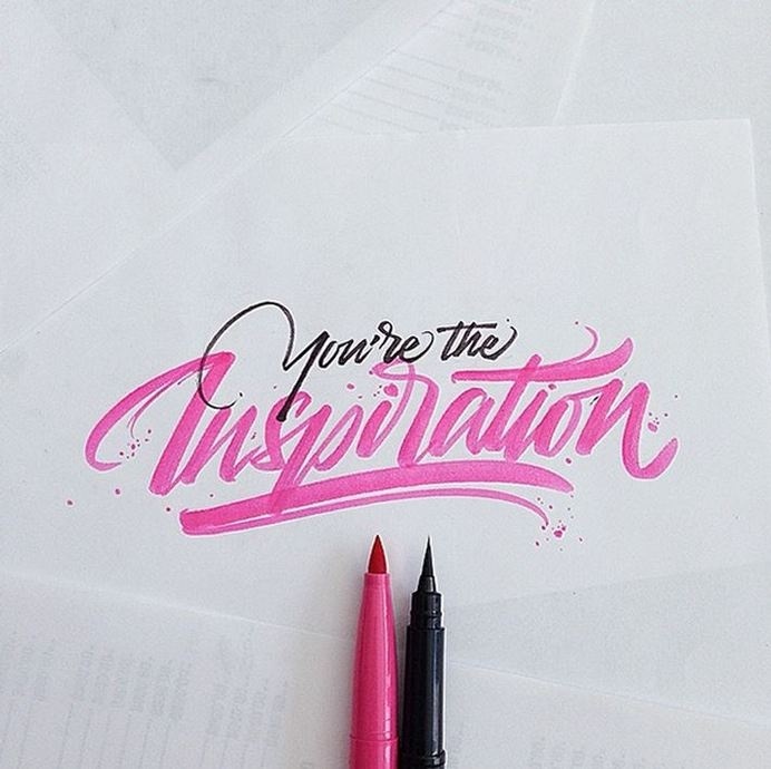 You're the Inspiration #lettering #hand #typography