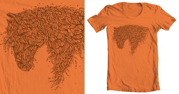 Horsey #horse #threadless #illustration #animal #vote #organic #shirts