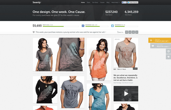 Sevenly #ecommerce #looking #homepage #nice