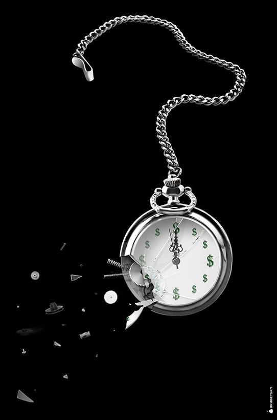 DIGITAL ART TIME IS MONEY - http://drubetsky.com/digital-art-time-is-money/ #concept art #photo manipulation #digital art