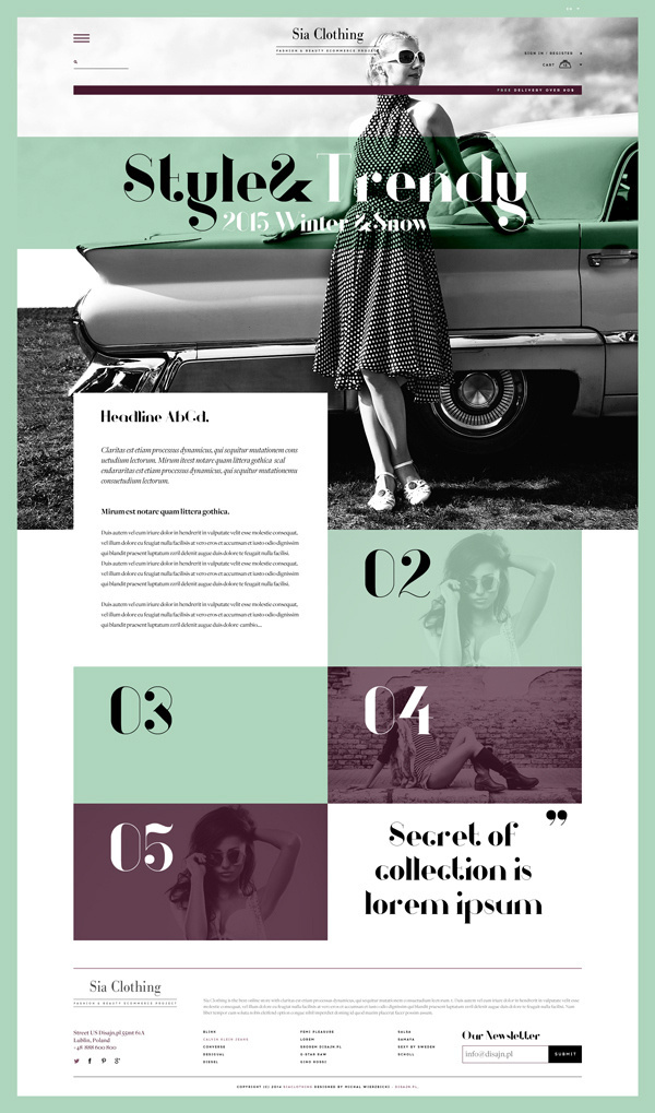 SiaClothing on Behance #web