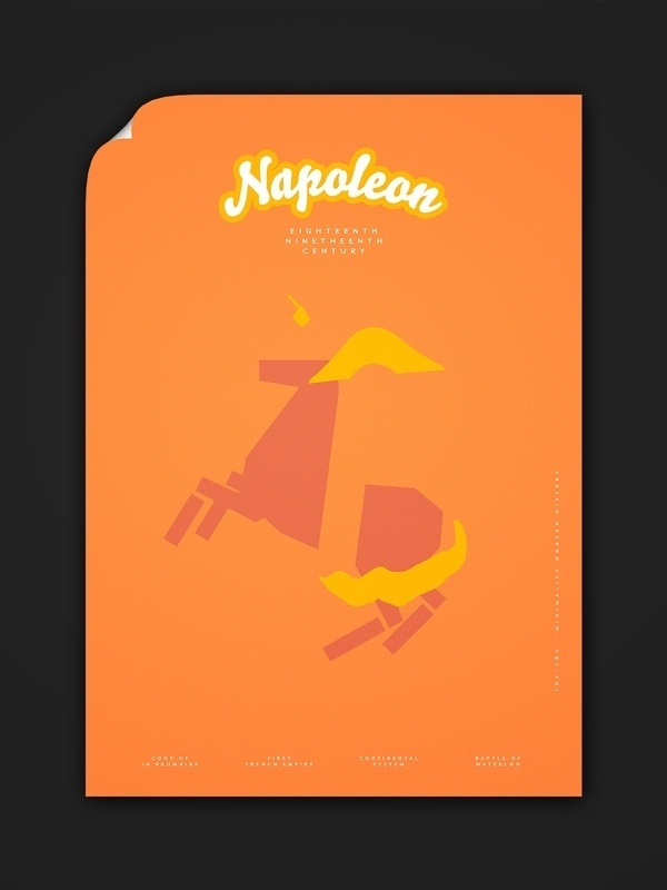 Minimalist Modern History 15c–19c on the Behance Network #history #modern #lee #wonchan #napoleon #poster #minimalist #typography