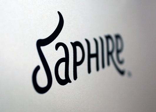 Saphire on the Behance Network #mark #logotype #saphire #white #word #black #logo