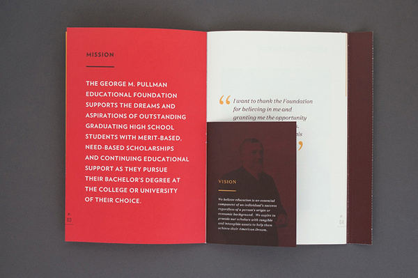 George M. Pullman Foundation Annual Report #print #annual #spread #type #layout #typography