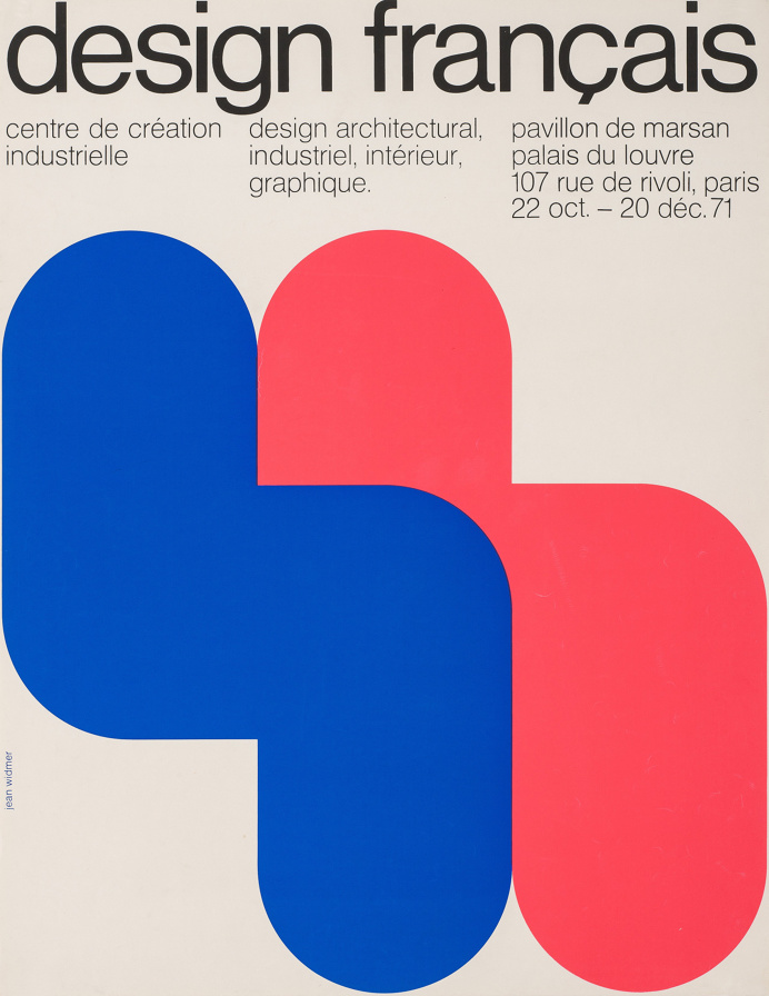 canefantasma: "Jean Widmer, poster, Design français, 22 octobre au 20 décembre 1971, 1971 "