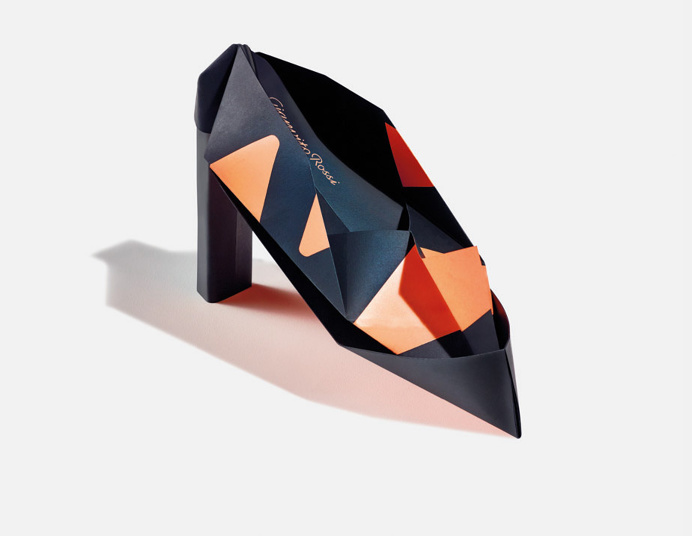 origami shoe #invite #design #origami #print #foil #fashion #origami