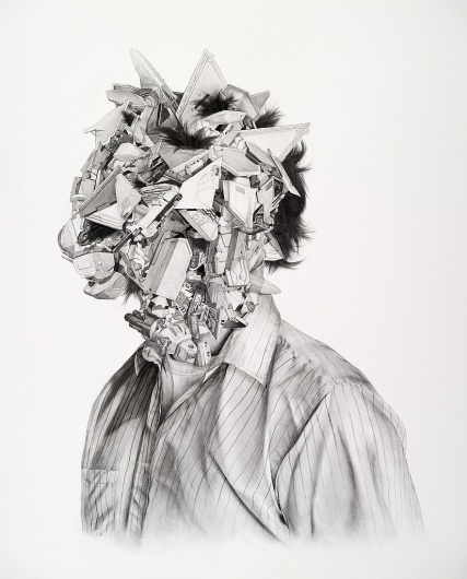 Chris Scarborough #chris #2009 #white #graphite #black #portrait #scarborough #watercolour