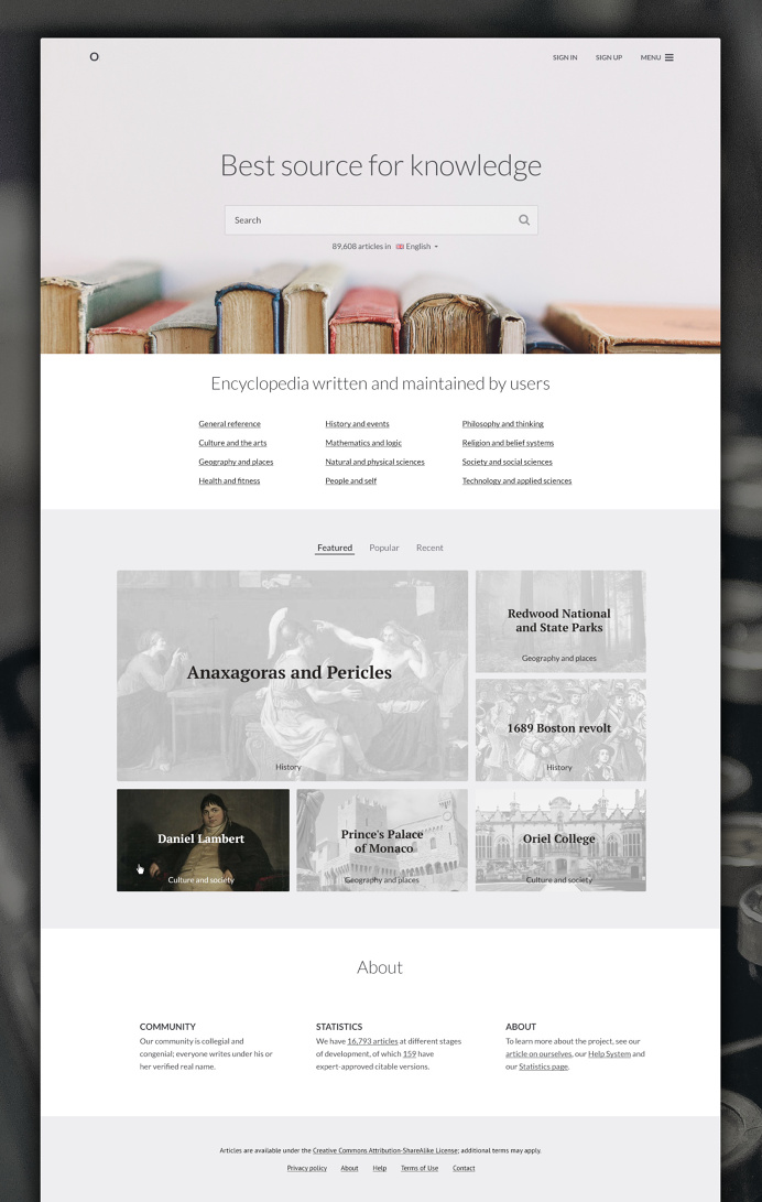Knowledge Search Website #ux #web