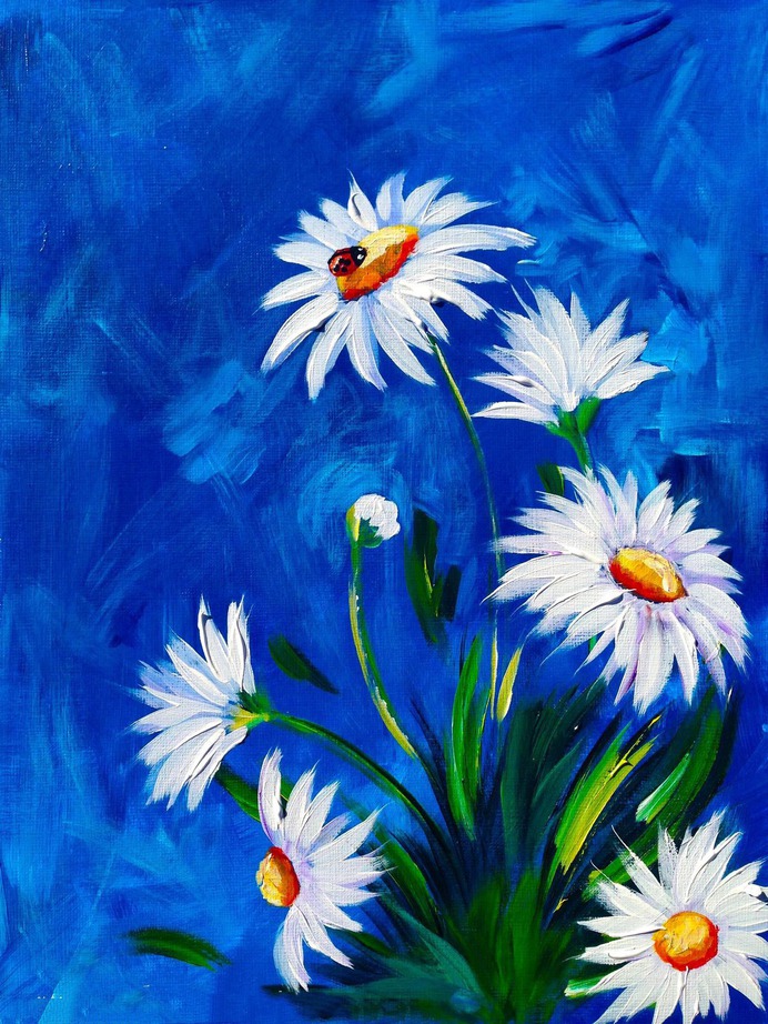 daisy painting & daisy paint by number #painting
