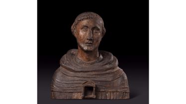 Bust representing a Saint monk