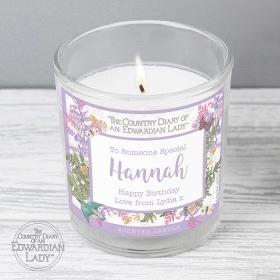 Country Diary Personalised Botanical Scented Candle - pastel scented candle