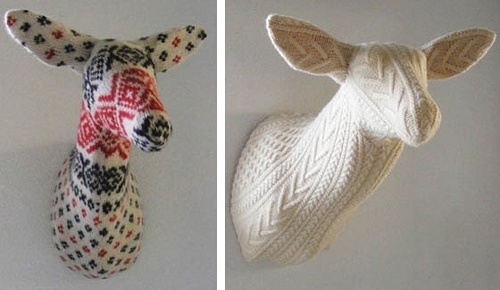 Design Crisis » knitting #taxidermy #deer #nordic #animal #knit #winter