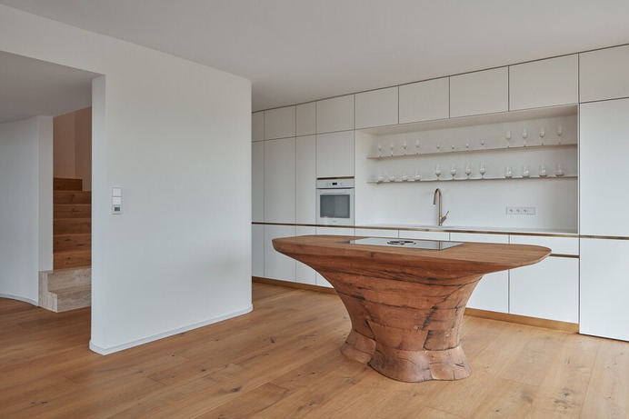 kitchen, Reconstruction of an Rural Residence by Atelier SAD