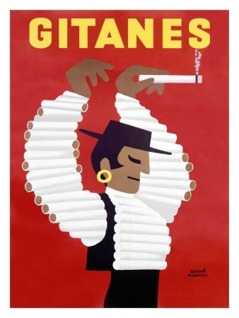 Gitanes Swiss Cigarette Vintage Poster Giclee Print by Herve Morvan at AllPosters.com #swiss #cigarette #gitanes #vintage #poster