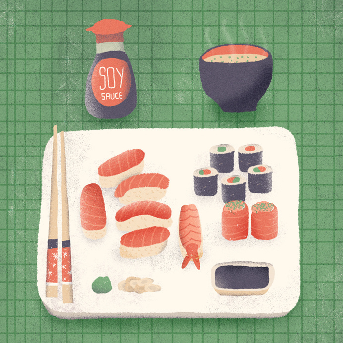 #illustration #sushi #japanesefood #art