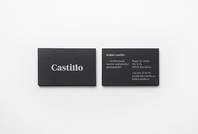 Castillo by Andrés Requena #business card #black #stationery #print