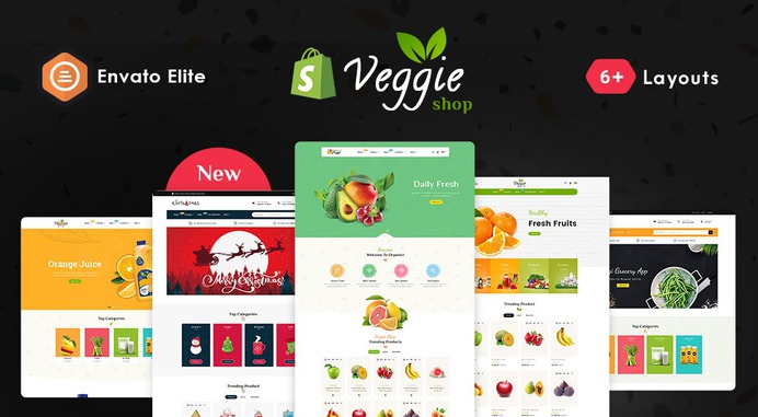 #Veggie #Organic #Grocery - #Shopify Multi-Purpose Responsive #Theme | #TemplateTrip #eCommerce #Website #Design