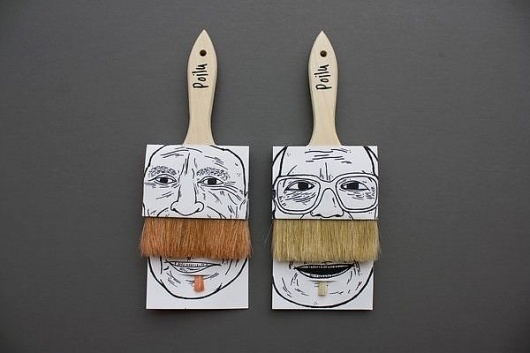 Poilus - humoristic packaging #brushes #mustasch