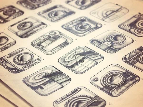 iPhone App Icon Sketches — Stage 1 #icon #ipad #appstore #icons #iphone #sketches #ios #pencil