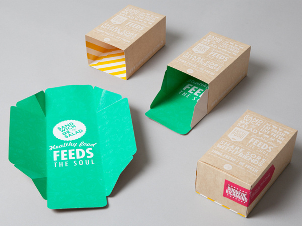 Sandwich or Salad on Behance #craft #package