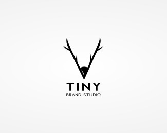 Tiny Brand Studio by VRIEL #antlers #tiny #deer #design #brand #logo #pencil
