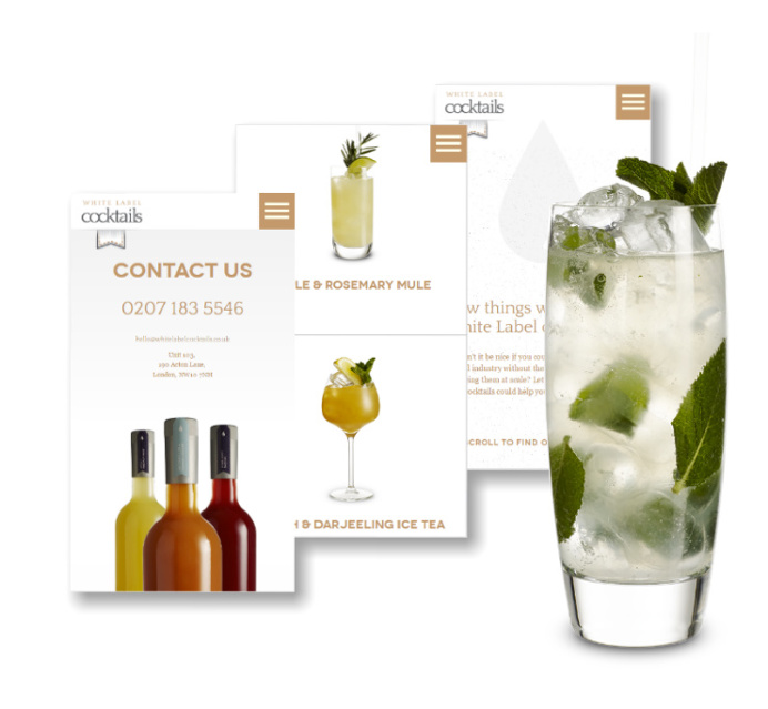 White Label Cocktails Website Design and Development, by Redpsa http://redspa.uk