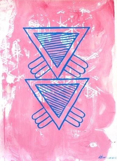 Dan+Bina%2C+Study+C%2C+1-8-2012+copy.jpg (JPEG Image, 521x720 pixels) #abstract #acrylic #pink #bina #dan #triangle #art #painting #triangles #blue