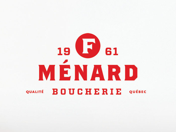 lg2boutique  |  http://lg2boutique.com/en"The new identity of F. MÉNARD, a family business involved in the pork production trade, draw #typography