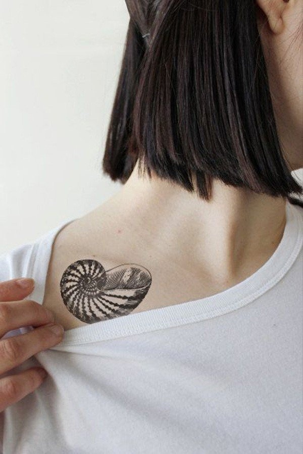 40 Shell Tattoos Make You Wonder Sea Life #shell #tattoos