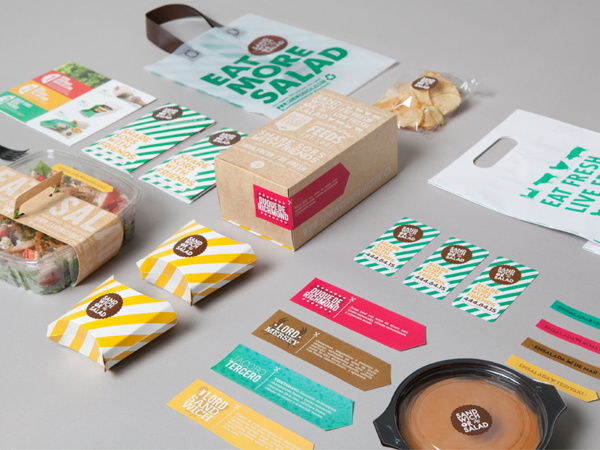 Sandwich or Salad on Behance #package #colors #branding