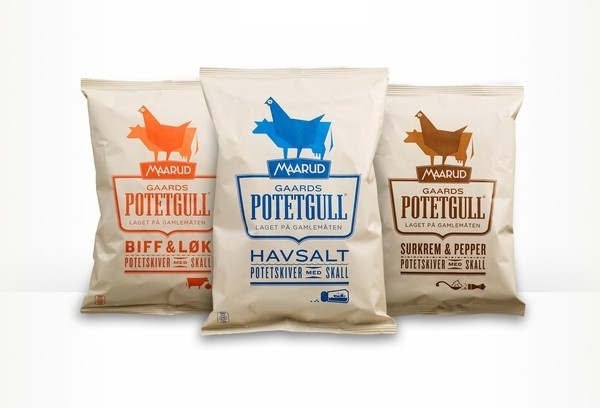 Maarud Gaards Potetgull Scandinavian Design Group #packaging #logo #identity