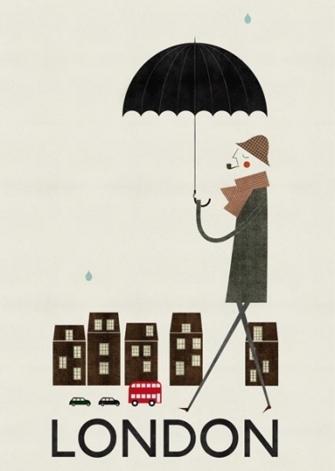 Illustrated cities : Cosas mínimas #blanca #group #london #gmez #the #illustration #poster #art
