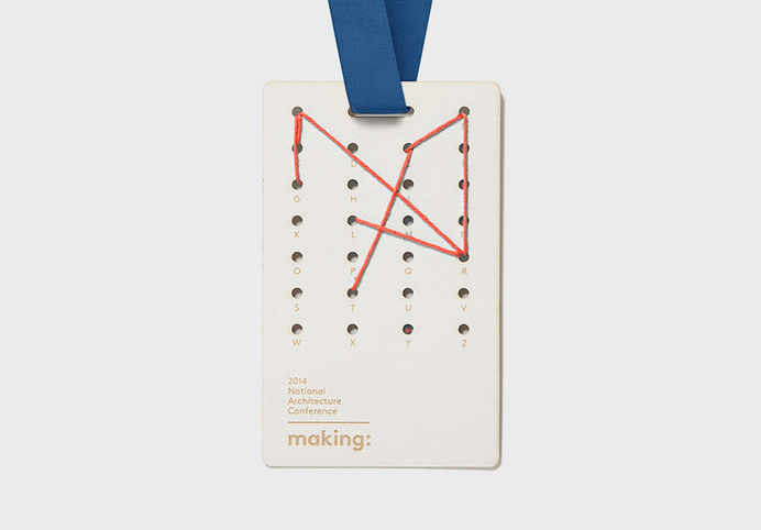 Lanyard designed by Garbett for the Australian Institute of Architects' 2014 conference Making #lanyard #connections