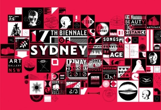 Creative Review - 17th Biennale of Sydney identity #dynamic #white #red #branding #sidney #black #system