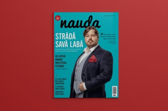ir Nauda #design #cover #layout #magazine #typography