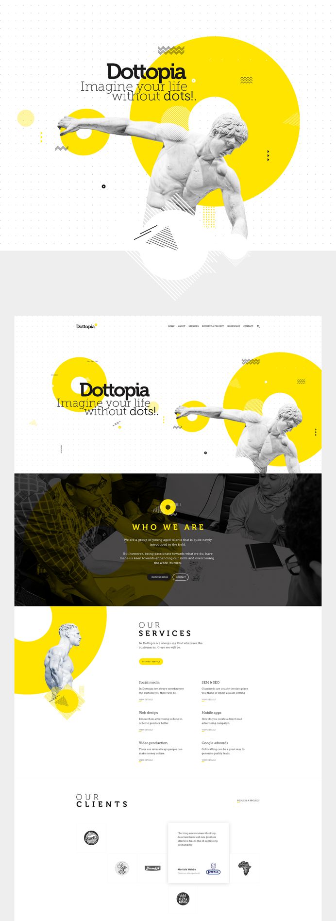 Dottopia web design UX/UI on Behance