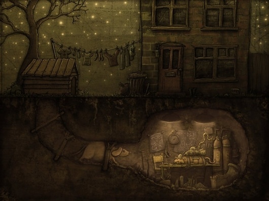 Childrens Book Illustrations #night #illustration #atmosphere #sky