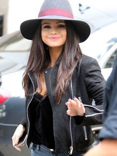 Famous Singer Selena Gomez Wore This Amazing Black Leather Jacket at ITV Studios, which attracted Her Fans a lot, so Topcelebsjackets brings This Leather Jacket For all Fans. #selenagomez #blackleatherjacket #leatherjacket #blackjacket #itvstudios #fansjacket #singerjacket #sale #valentinegiftideas
