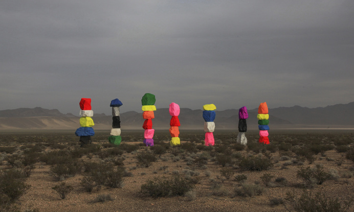 'Seven Magic Mountains' Appear in the Nevada Desert Literally balancing meditation with a childish sense of wonder and imagination.