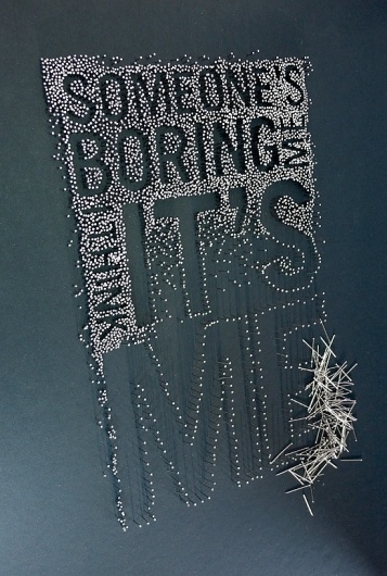 new illustration work 2011 on the Behance Network #pin #craft #type #push #typography