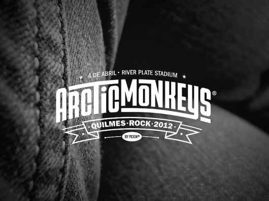 Arctic Monkeys! Quilmes rock! #banner #pickin #quilmes #arctic #music #monkeys #river