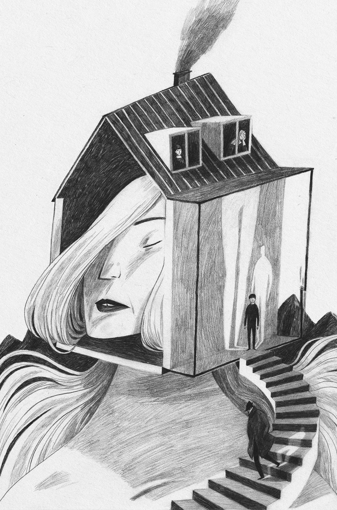 Illustration by Anja Sušanj for Alessandro Baricco's book.